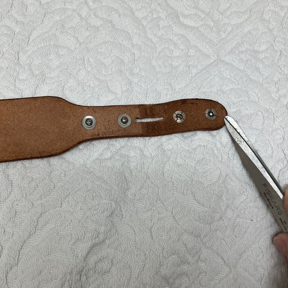 Leather belt engraved tooled dyed western cowboy horse theme (no buckle) unisex - Picture 12 of 17